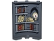 Lego part: Cylinder Quarter 4 x 4 x 6 with Brick Wall with Black Mortar, Arch, Light Bluish Gray Bookshelves, Scrolls, Books and Candle Pattern (Sticker) - Set 10333