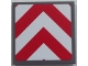 Part No: 3068pb0855  Name: Tile 2 x 2 with Chevron Stripes Red and White Pattern (Sticker) - Set 60052