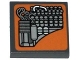 Part No: 3068pb0904  Name: Tile 2 x 2 with SW Landspeeder Circuitry on Nougat Background Pattern (Sticker) - Set 75052