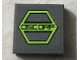 Lot ID: 176459113  Part No: 3068pb0936  Name: Tile 2 x 2 with Black 'OSCORP' on Lime Hexagon Pattern (Sticker) - Set 76016