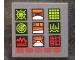 Part No: 3068pb1187  Name: Tile 2 x 2 with Computer Screen with 9 Icons and Red Buttons Pattern (Sticker) - Set 76023