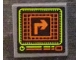 Part No: 3068pb1190  Name: Tile 2 x 2 with Computer Screen with Turn Right Arrow in Center of Grid Pattern (Sticker) - Set 76023