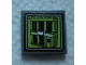 Part No: 3068pb1327  Name: Tile 2 x 2 with Lime Video Screen with Jail Cell Building Pattern (Sticker) - Set 60139