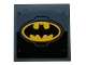 Part No: 3068pb1412  Name: Tile 2 x 2 with Metal Plates, Rivets and Yellow Batman Logo Pattern (Sticker) - Set 76160