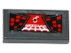 Part No: 3069pb0333  Name: Tile 1 x 2 with Red Head-Up Display (HUD) and Red and Black Lights Pattern (Sticker) - Set 76019