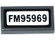 Part No: 3069pb0368  Name: Tile 1 x 2 with 'FM95969' Pattern (Sticker) - Set 60076