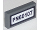 Part No: 3069pb0432  Name: Tile 1 x 2 with Black 'PN60107' Pattern (Sticker) - Set 60107