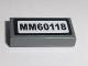 Part No: 3069pb0483  Name: Tile 1 x 2 with 'MM60118' Pattern (Sticker) - Set 60118
