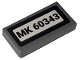 Part No: 3069pb1409  Name: Tile 1 x 2 with White License Plate with Black Border and 'MK 60343' Pattern (Sticker) - Set 60343