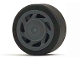 Part No: 30838c01  Name: Wheel 11mm D. x 6mm with 7 Slanted Spokes with Black Tire 14mm D. x 6mm Solid Smooth (30838 / 50945)