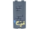 Part No: 30987pb020  Name: Cylinder Quarter 2 x 2 x 5 with 1 x 1 Cutout with Black Brick Wall and Bright Light Yellow and Medium Blue Creature and Dots Pattern (Stickers) - Set 76467