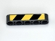 Part No: 32316pb064R  Name: Technic, Liftarm Thick 1 x 5 with Black and Yellow Danger Stripes Pattern Model Right Side (Sticker) - Set 42081