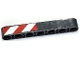 Part No: 32524pb055R  Name: Technic, Liftarm Thick 1 x 7 with Red and White Danger Stripes Pattern Model Right Side (Sticker) - Set 42009