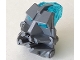 Part No: 32553c08  Name: Bionicle Head Connector Block 3 x 4 x 1 2/3 with Trans-Light Blue Eye / Brain Stalk (32553 / 32554)