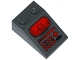 Part No: 3298pb061  Name: Slope 33 3 x 2 with Head-Up Display (HUD), Red Light Bar and Buttons Pattern (Sticker) - Set 76027