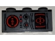 Part No: 3622pb118  Name: Brick 1 x 3 with SW Black and Red Target Monitor and Buttons Pattern (Sticker) - Set 75243