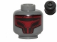 Part No: 3626cpb1117  Name: Minifigure, Head Alien with Dark Red Sith Mask Pattern (SW Darth Revan) - Hollow Stud