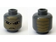 Part No: 3626pb0499  Name: Minifigure, Head Alien SW Weequay with Dark Tan Face, Large Black Eyes, Frown Pattern