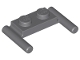 Lego part: Plate, Modified 1 x 2 with Bar Handles - Flat Ends, Low Attachment