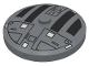 Part No: 3960px4  Name: Dish 4 x 4 Inverted (Radar) with Solid Stud with Star Wars TIE Hatch Black and White Pattern