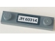 Part No: 41740pb009  Name: Plate, Modified 1 x 4 with 2 Studs with Groove with 'JH 60314' Pattern (Sticker) - Set 60314