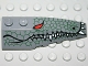 Part No: 41747pb019  Name: Wedge 6 x 2 Right with Reptile Skin, Red Eye, White Teeth Pattern