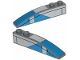 Part No: 42022pb42  Name: Slope, Curved 6 x 1 with Blue Markings Pattern on Both Sides (Stickers) - Set 75280