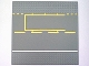 Part No: 44336pb02  Name: Baseplate, Road 32 x 32 6-Stud Straight with Yellow & White Pit Lane Pattern