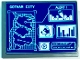 Lot ID: 405619463  Part No: 4515pb080  Name: Slope 10 6 x 8 with Display Screen with Map, 'GOTHAM CITY', 'ALERT!', 'BANK ACCOUNT' and '$83,553,222,017.66' on Blue Background Pattern (Sticker) - Set 76122