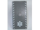 Part No: 48288pb06  Name: Tile 8 x 16 with Bottom Tubes on Edges with White Safety Stripes and EMT Star of Life Pattern (Stickers) - Set 7892