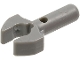 Lego part: Bar   1L with Clip Mechanical Claw - Cut Edges and Hole on Side