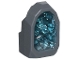 Lot ID: 394108578  Part No: 49656pb03  Name: Rock 1 x 1 Geode with Molded Glitter Trans-Light Blue Crystals Pattern