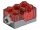 Part No: 54930c01  Name: Electric, Light Brick 2 x 3 x 1 1/3 with Trans-Red Top and Red LED Light