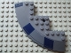 Part No: 58846pb04R  Name: Brick, Round Corner 10 x 10 with Slope 33 Edge, Axle Hole, Facet Cutout with Dark Blue Rectangles Pattern Model Right Side (Stickers) - Set 8016