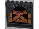 Part No: 59349pb063  Name: Panel 1 x 6 x 5 with Stone Arch, Wooden Boards and 'CAUTION DO NOT ENTER' Pattern on Inside (Sticker) - Set 79103