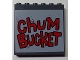 Part No: 59349pb090  Name: Panel 1 x 6 x 5 with Red 'ChUM BUCKET' Pattern (Sticker) - Set 4981