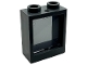 Part No: 60592c07  Name: Window 1 x 2 x 2 Flat Front with Trans-Black Glass (60592 / 60601)