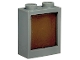 Part No: 60592c08  Name: Window 1 x 2 x 2 Flat Front with Dark Brown Glass (60592 / 60601)