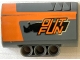 Part No: 61069pb015L Name: Technic, Panel Engine Block Half / Side Intake with Black Rhino, Orange 'OUTFUN' and Stripes Pattern Model Left Side (Stickers) - Set 8496 Part No: 61069pb015L Name: Technic, Panel Engine Block Half / Side Intake with Black Rhino, Orange 'OUTFUN' and Stripes Pattern Model Left Side (Stickers) - Set 8496