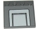 Part No: 6179pb072  Name: Tile, Modified 4 x 4 with Studs on Edge with Light Bluish Gray Panels Pattern (Sticker) - Set 75019