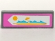 Part No: 63864pb050  Name: Tile 1 x 3 with Road Sign with Beach Pattern (Sticker) - Set 41013