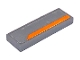 Part No: 63864pb124R  Name: Tile 1 x 3 with Orange Stripe on Dark Bluish Gray Background Pattern Model Right Side (Sticker) - Set 75892