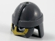 Part No: 67037pb01  Name: Minifigure, Headgear Helmet with Cheek Guard and Neck Protector with Gold Front Pattern