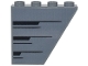 Lego part: Slope, Inverted 60 4 x 1 x 3 with Black Angled Stripes Pattern Side A (Sticker) - Set 76269