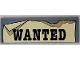 Part No: 69729pb026  Name: Tile 2 x 6 with 'WANTED' on Tan Paper with Folded Corner Pattern (Sticker) - Set 910016