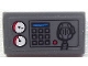 Part No: 85984pb033  Name: Slope 30 1 x 2 x 2/3 with Gauges, Buttons, Blue Bar and Radio on Transparent Background Pattern (Sticker) - Set 60023
