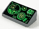 Part No: 85984pb176  Name: Slope 30 1 x 2 x 2/3 with Green Gauges and Radar Screen on Black Background Pattern