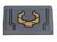 Part No: 85984pb262  Name: Slope 30 1 x 2 x 2/3 with Gold Horns Pattern (Sticker) - Set 76107