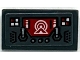 Part No: 85984pb492  Name: Slope 30 1 x 2 x 2/3 with Control Panel with Red Screen, White Circles, Buttons and Switches Pattern (Sticker) - Set 76294