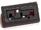 Part No: 85984pb498  Name: Slope 30 1 x 2 x 2/3 with Control Panel with Black, Red and White Circuitry with Lines, Dots and Squares Pattern 1 (Sticker) - Set 75043